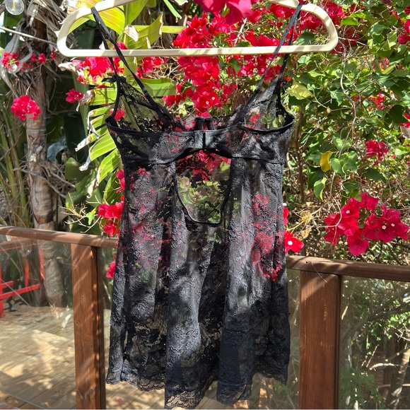 Victoria's Secret Black Lace Mini Dress - Picture 2 of 5